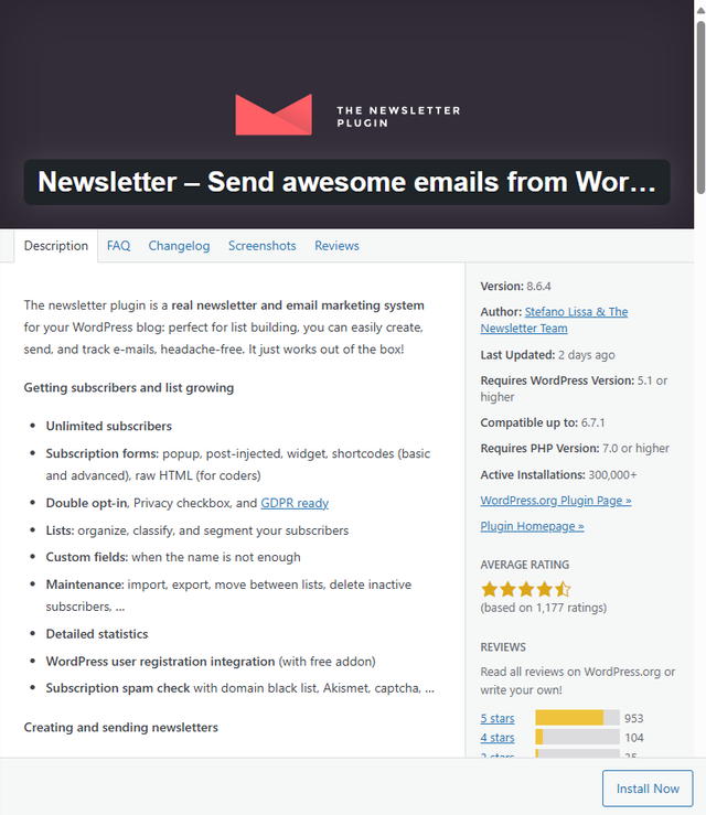 newsletter plugin